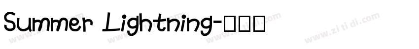 Summer Lightning字体转换